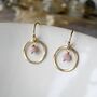 Pink Opal Circle Earrings, thumbnail 1 of 5