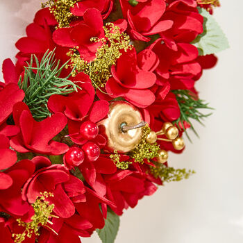 Personalised Kingsbridge Floral Christmas Wreath, 4 of 6