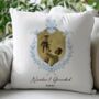 Personalised Dad And Father's Day Blue Crest Photo Cushion, thumbnail 5 of 10