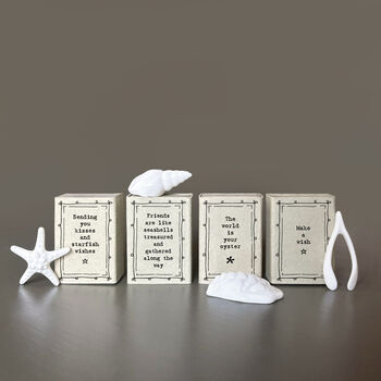 East Of India Matchbox Porcelain Wishbone, 3 of 3