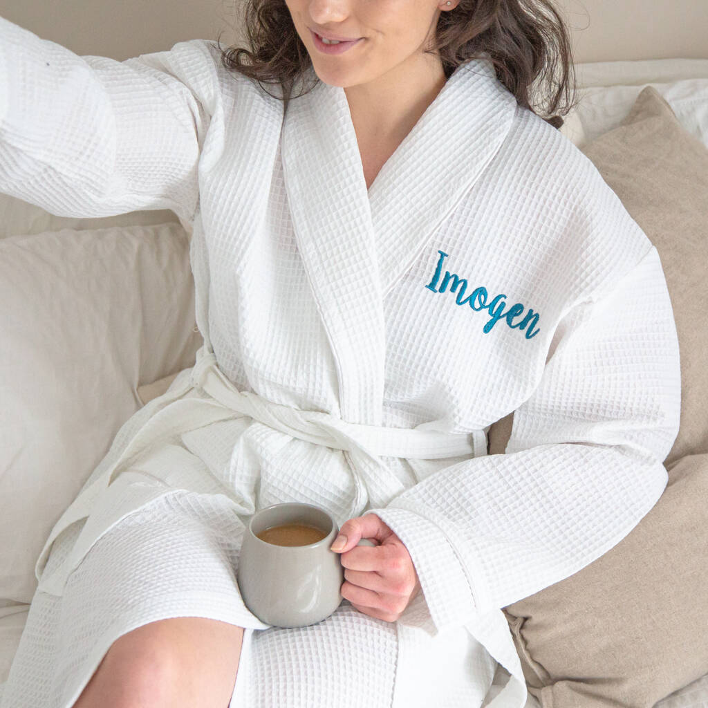 Personalised Waffle Dressing Gown, 1 of 12