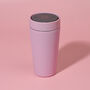 Circular And Co Travel Mug Made From Recycled Stainless Steel 12oz Dusk Pink, thumbnail 1 of 8