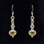 Sterling Silver And Citrine Crystal Drop Earrings, thumbnail 1 of 2