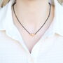 Indian Gold Plated Black Bead Mangalsutra Nazaria Necklace, thumbnail 4 of 4
