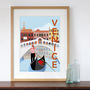 Venice Retro Travel Poster Style Art Print, thumbnail 1 of 2