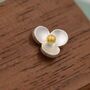 Three Petal Flower Stud Earrings In Sterling Silver, thumbnail 6 of 11