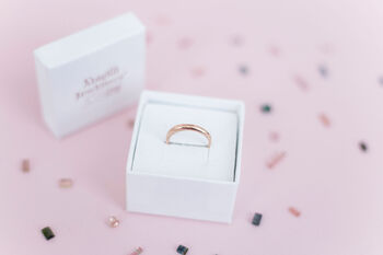 Slim Organic Domed Ring In Recycled 9ct Rose Gold, 2 of 3