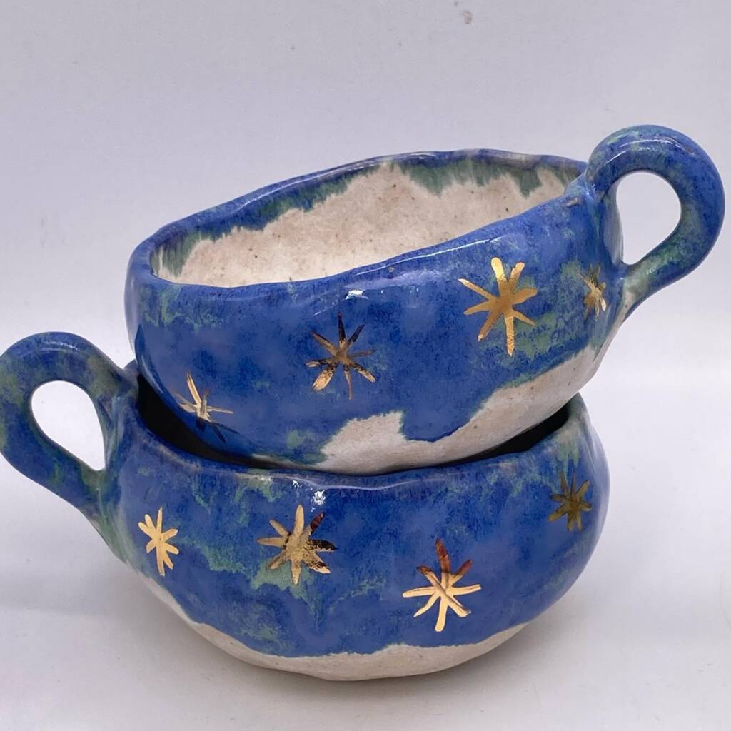 Handmade Pottery Espresso Star Cup By Sparrows Nest Ceramics