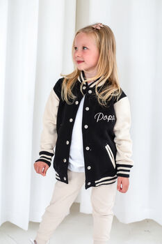 Child's Embroidered Personalised Name Bomber Jacket, 7 of 12