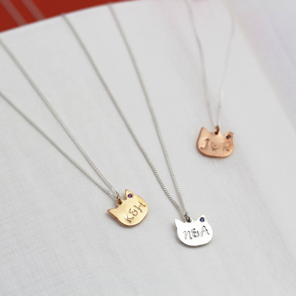 personalised cat necklace