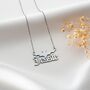 Personalised Ghost Bat Witch Pumpkin Name Necklace, thumbnail 2 of 11