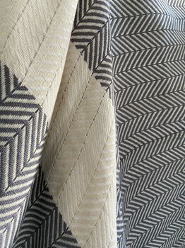 Zigzag Design Grey Soft Sofa Throw, 6 of 9