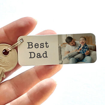 Personalised Metal Photo Father's Day Keyring, 3 of 5