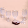 G Decor Set Of Four Dario Textured Gold Wine Glasses, thumbnail 2 of 6