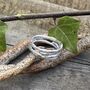 Double Band Silver Willow Ring, thumbnail 2 of 6