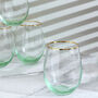 G Decor Set Of Four Lazaro Green Ombre Tumbler Glasses, thumbnail 1 of 4