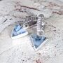 'Triangle' Dendritic Agate Sterling Silver Earrings, thumbnail 2 of 5