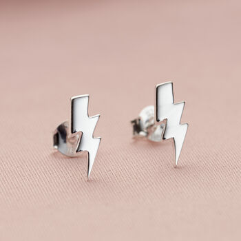 Lightning Bolt Stud Earrings, 6 of 9