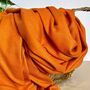 Super Soft Plain Pashmina Tassel Scarf In Orange, thumbnail 2 of 3
