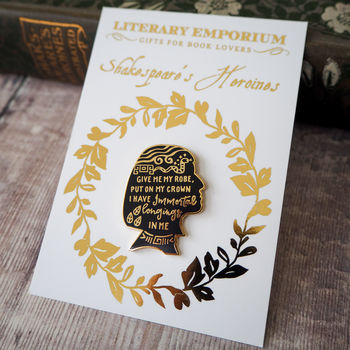 Cleopatra Enamel Pin Shakespeare's Heroines Collection, 4 of 4