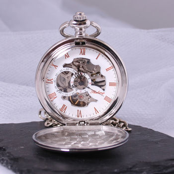 Engraved Pocket Watch With Personalised Monogram, 5 of 7