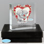Personalised Me To You Rose Heart Crystal Block, thumbnail 3 of 5