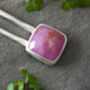 Pink Sapphire Hair Pin In Sterling Silver, thumbnail 2 of 3