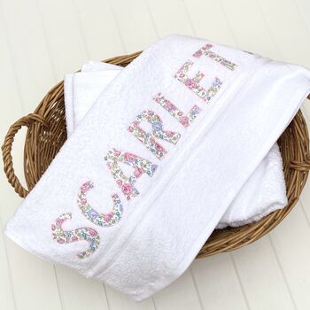 Children's Towels With Liberty Print Letters, 4 of 6