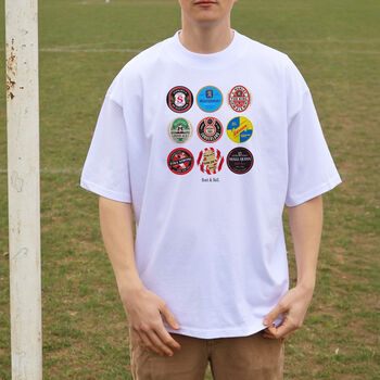 Sunderland Football Beer Mats Oversized T Shirt, 5 of 11