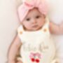 Personalised Embroidered Cherry Frill Summer Romper, thumbnail 3 of 5