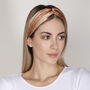 Tie And Dye Browns Mulberry Silk Headband, thumbnail 1 of 5