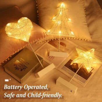Battery Powered Decorative Star Table Lamp LED, 5 of 8