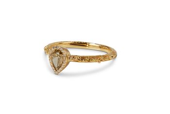 Yellow Pear Cut Diamond Engagement Ring, 5 of 6