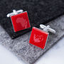 Personalised Map Silver Plated Cufflinks, thumbnail 2 of 9