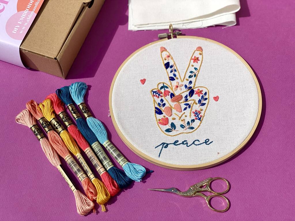 Peace Embroidery Kit, 1 of 6