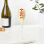 Personalised 60th Birthday Circus Font Champagne Glass, thumbnail 1 of 3