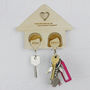 Personalised Couples Key Rack And Keyring Set, thumbnail 8 of 9