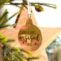 Personalised Flat Engagement Bauble, thumbnail 1 of 2