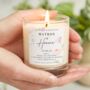 Personalised Matron Of Honour Floral Wedding Candle, thumbnail 1 of 8
