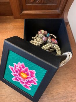 Waterlily Stitch Your Own Box Tapestry Kit, 2 of 7