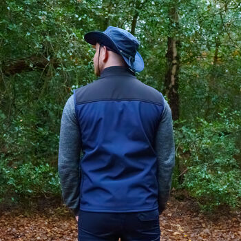 Navy And Black Softshell Outdoor Gilet, 3 of 3