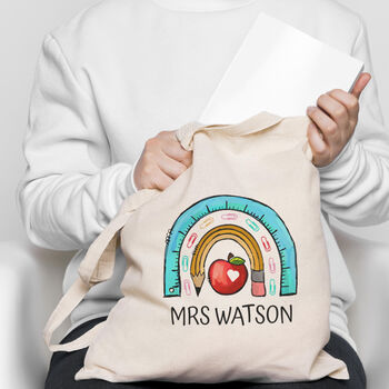 Teacher Gift Personalised Tote Bag, 7 of 8