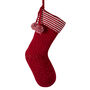 Personalised Nordic Red Knit Christmas Stocking, thumbnail 2 of 6