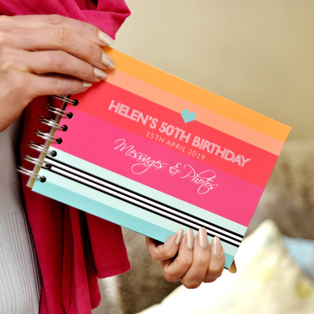 50th Birthday Guest Book By Amanda Hancocks Notonthehighstreet