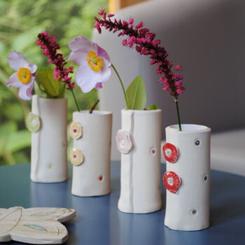 Personalised Stem Vase With Red Details, 4 of 7