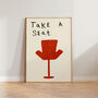 Take A Seat Retro Living Room Wall Art Print, thumbnail 6 of 10