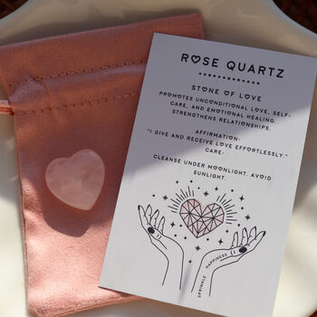 Rose Quartz Polished Heart For Love And Compassion, 2 of 4