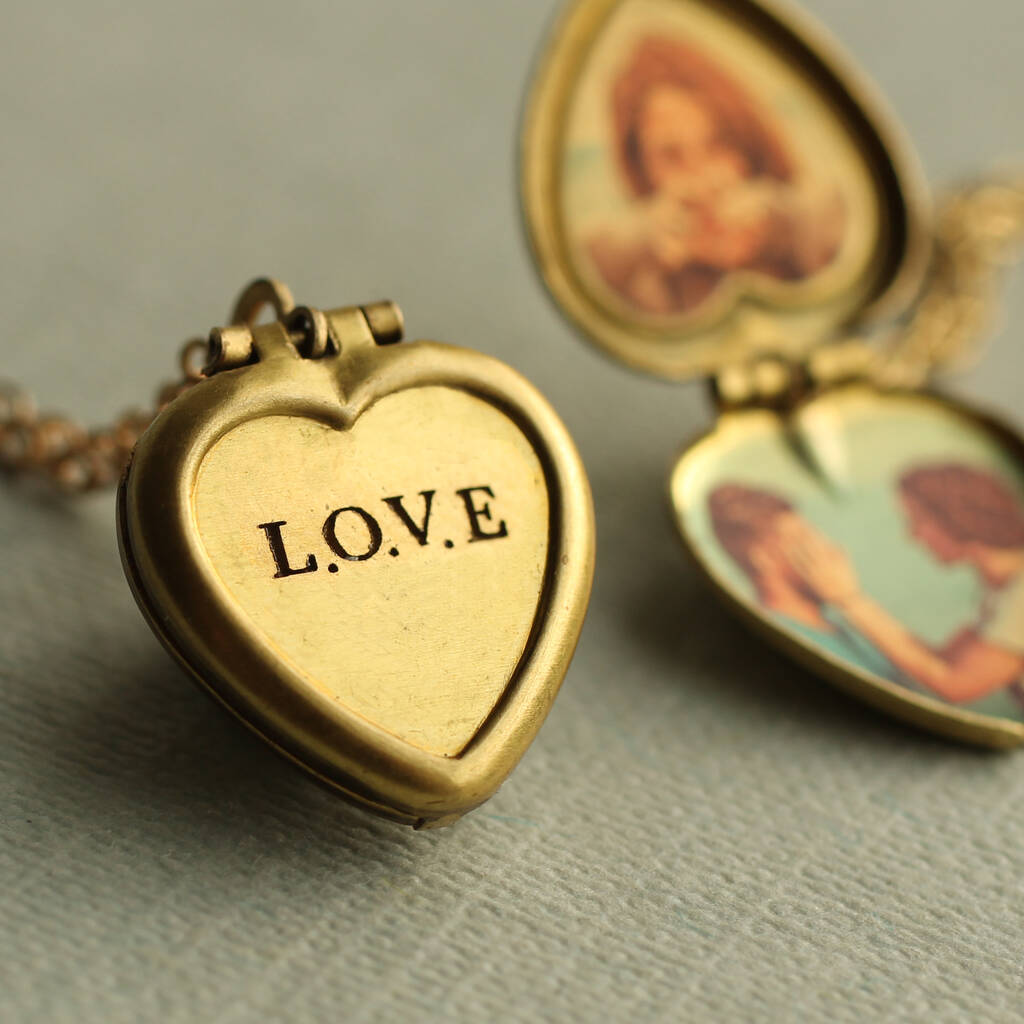 Personalised Vintage Heart Locket Necklace, 1 of 9