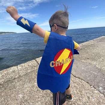 Superhero Cape In Felt, Personalised With Full Name, 10 of 11