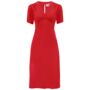 Dolores Dress In Lipstick Red Vintage 1940s Style, thumbnail 1 of 2